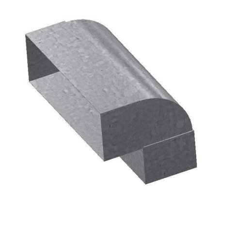 Oblouk 90° 50x200 mm, vertikální krátký