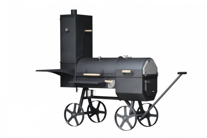 Locomotive VARI Grill for wood with oven and smoker