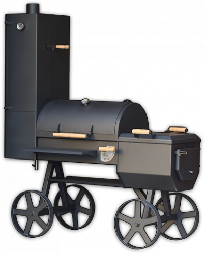Locomotive VARI Grill for wood with smoker