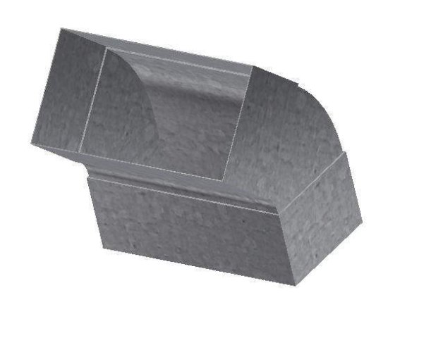 Oblouk 45° 55x220 mm, vertikální