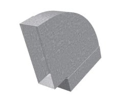 Oblouk 90° 55x220 mm, horizontální krátký