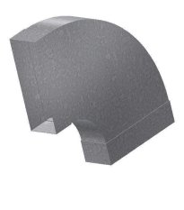 Oblouk 90° 55x220 mm, horizontální dlouhý